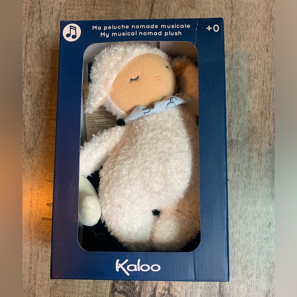Kaloo new in box music lamb stuffy baby infant designed in France mobile plush